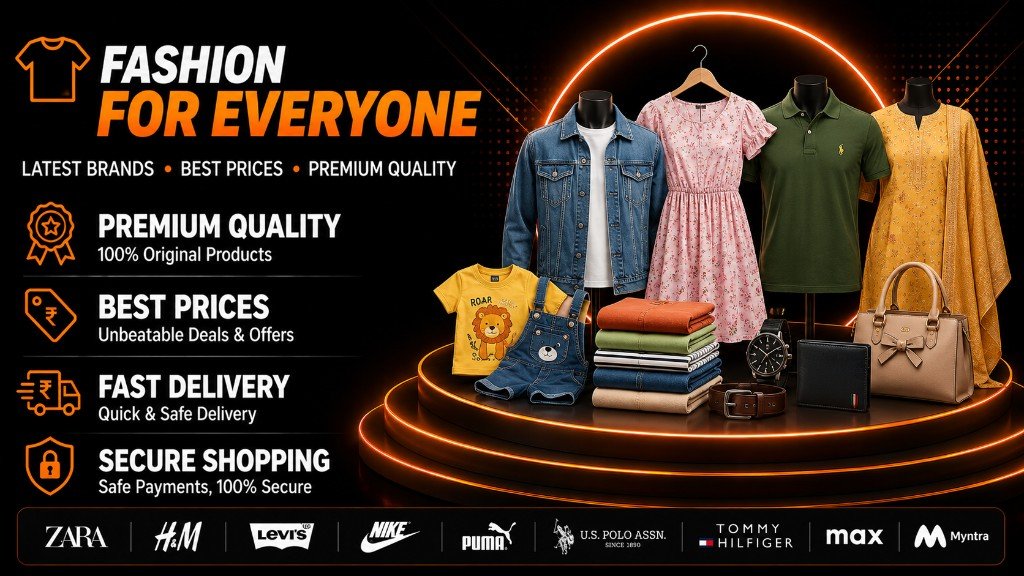 Fashion for everyone — clothing, accessories and footwear for all ages